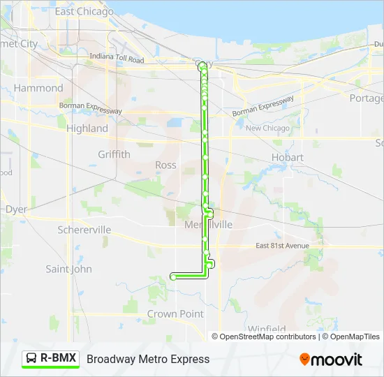 R-BMX Bus Line Map
