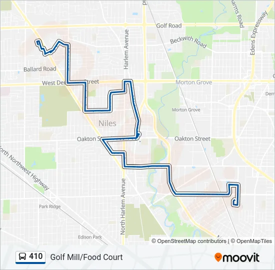 410 Bus Line Map