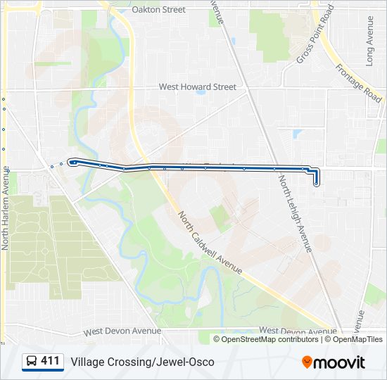 411 Bus Line Map
