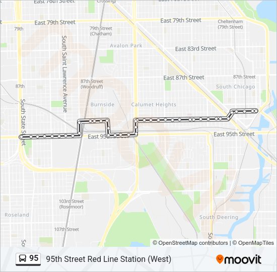 95 Bus Line Map