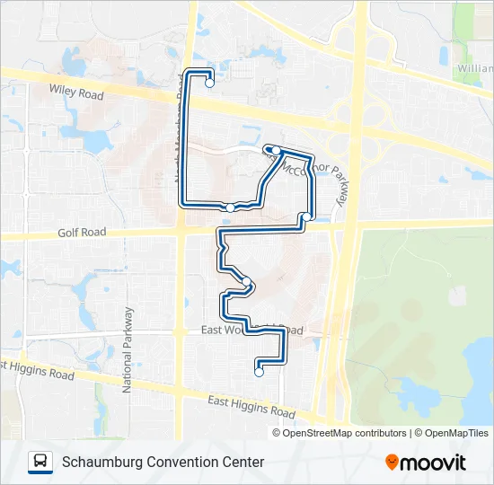 SCHAUMBURG TROLLEY Bus Line Map