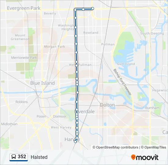 352 Bus Line Map