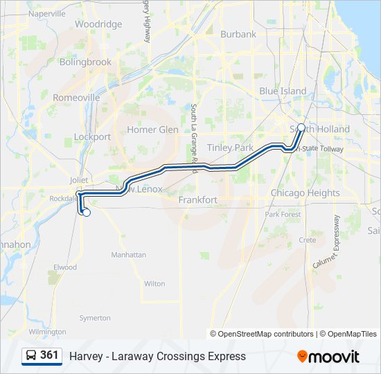 361 Bus Line Map