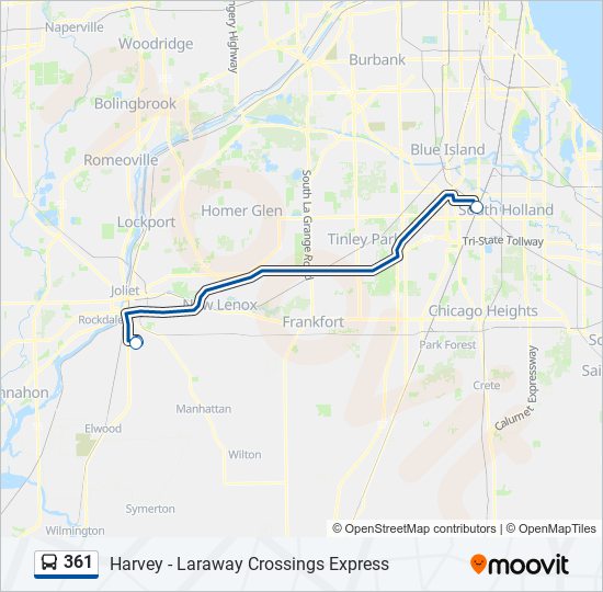 361 Bus Line Map