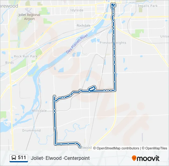 511 Bus Line Map