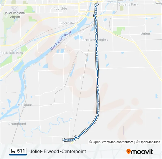 511 Bus Line Map