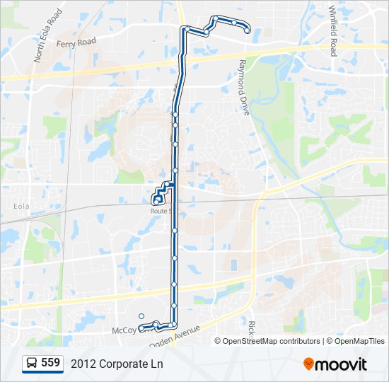 559 bus Line Map