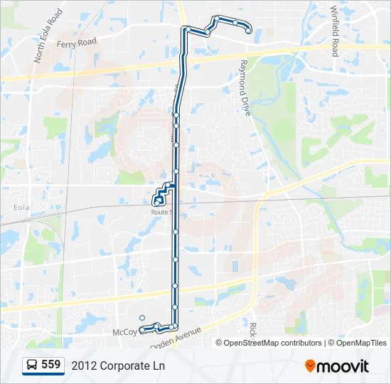 559 Bus Line Map