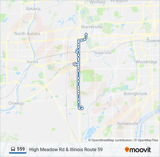 559 Bus Line Map