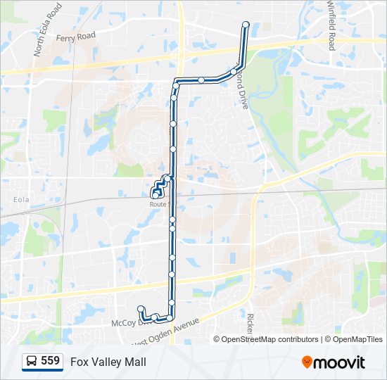 559 Bus Line Map