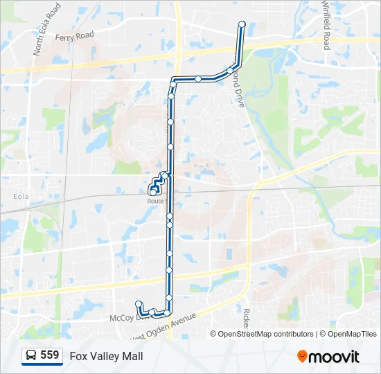 559 Bus Line Map
