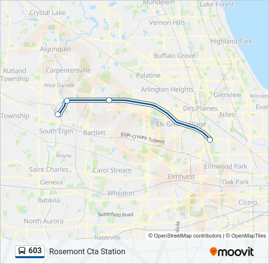 603 Bus Line Map