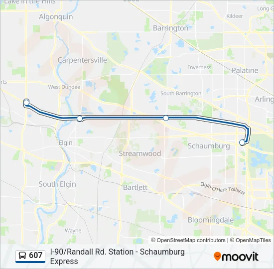 607 Bus Line Map