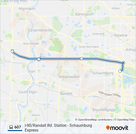 607 Bus Line Map