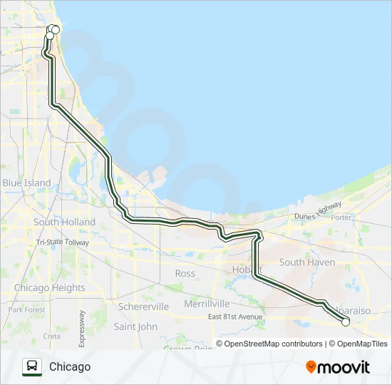 CHICAGO DASH Bus Line Map
