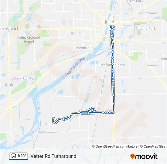 512 Bus Line Map