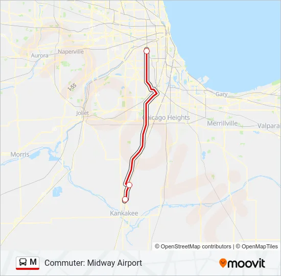M Bus Line Map