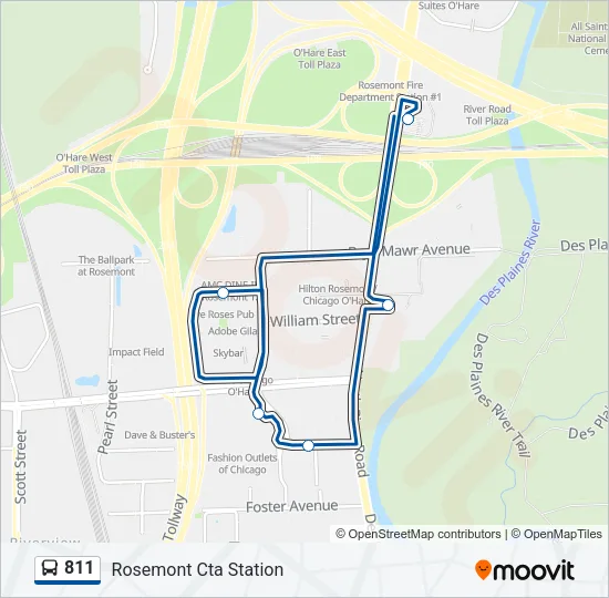 811 Bus Line Map