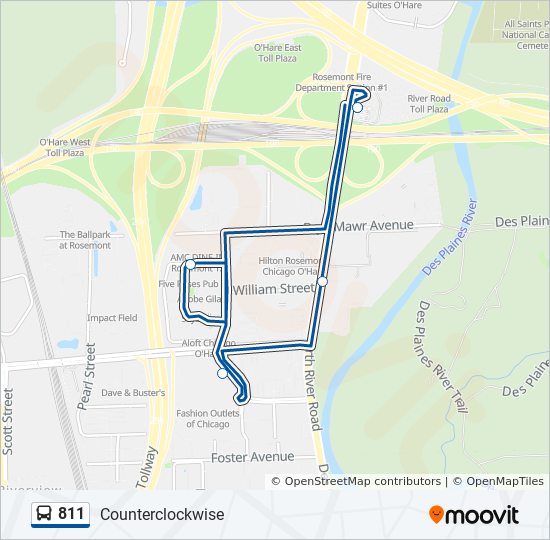 811 Route Schedules Stops Maps Counterclockwise Updated 