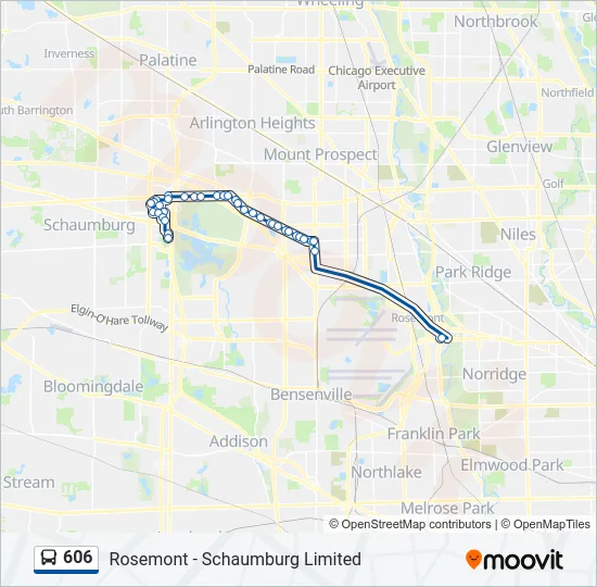 606 Bus Line Map