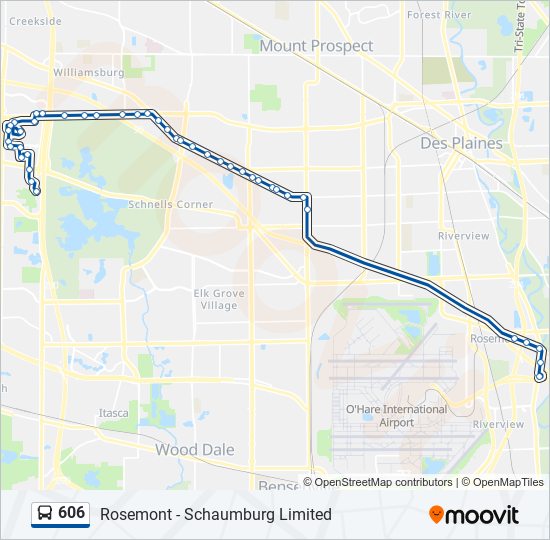 606 Route Schedules, Stops & Maps West (Updated)