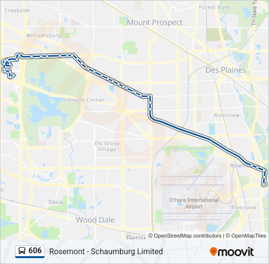 606 Bus Line Map