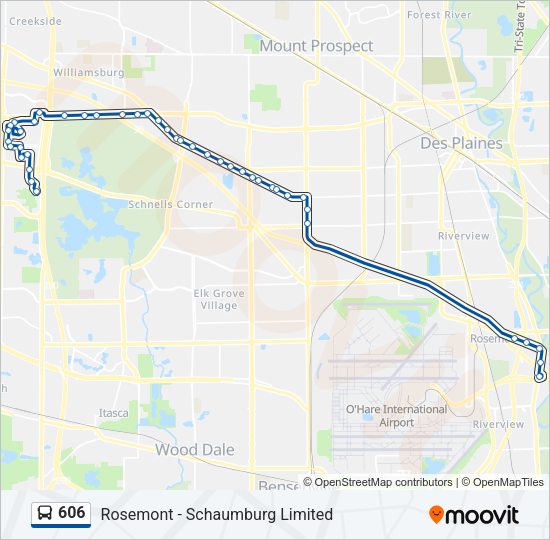 606 Bus Line Map