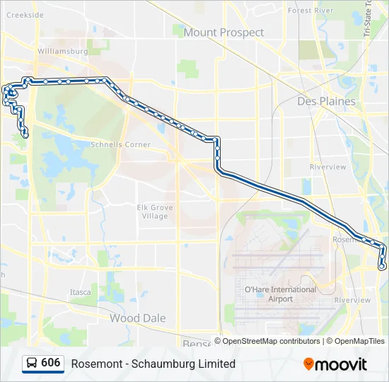 606 Bus Line Map