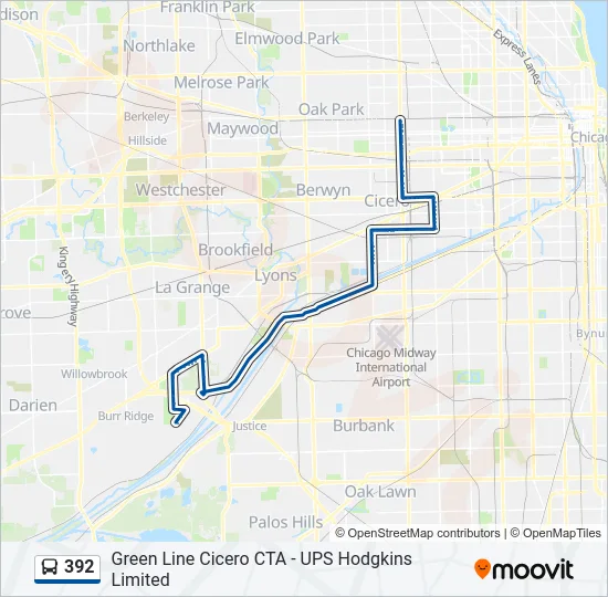 392 Bus Line Map