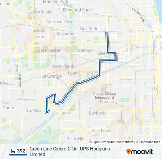 392 Bus Line Map