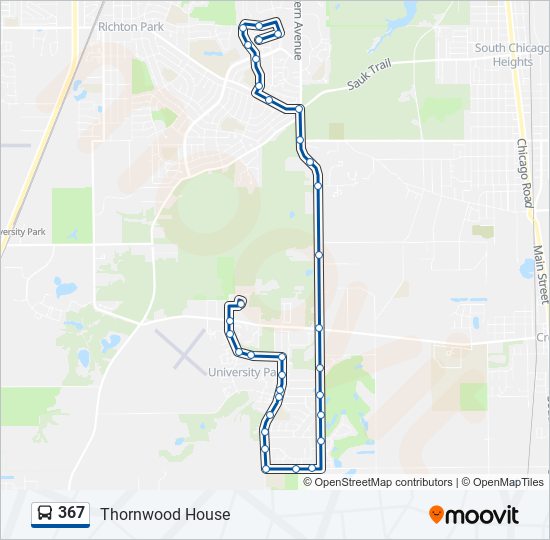 367 bus Line Map