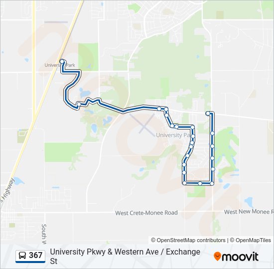 367 Bus Line Map