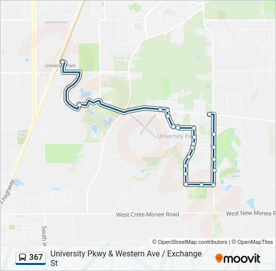 367 Bus Line Map