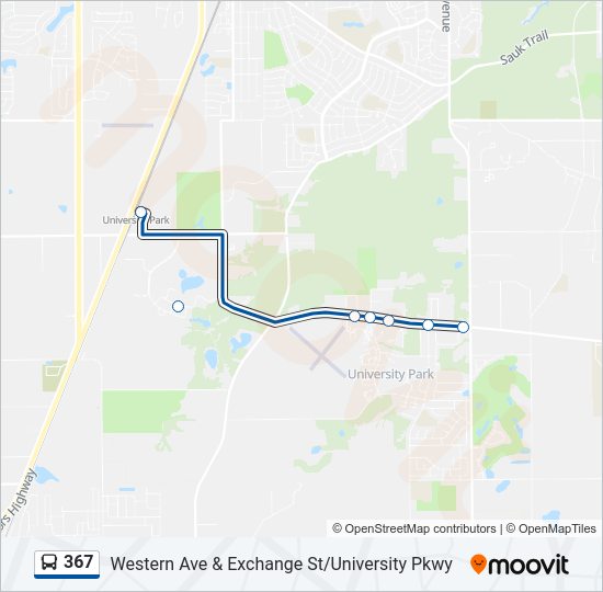 367 Bus Line Map