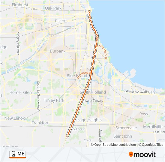 ME train Line Map