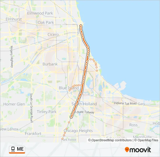 ME Train Line Map