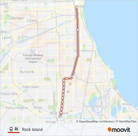 RI train Line Map