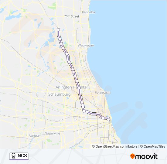 NCS Train Line Map