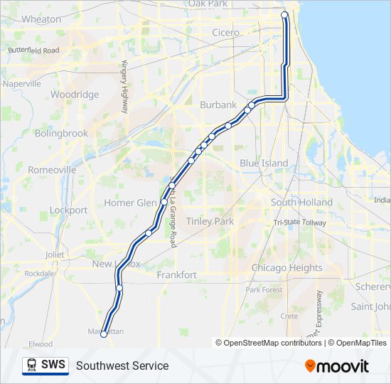 SWS train Line Map