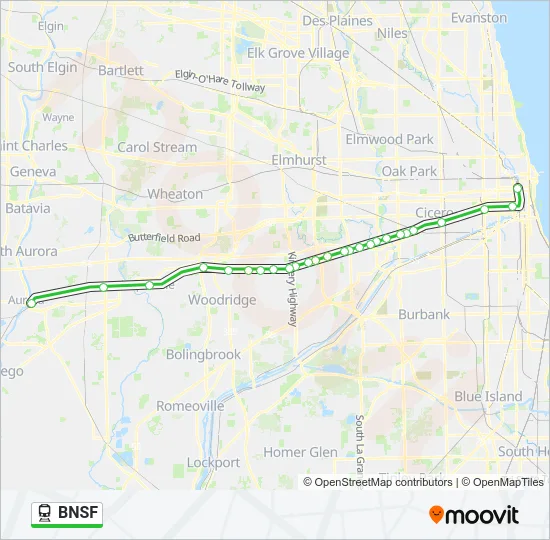 BNSF Train Line Map