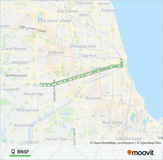 BNSF Train Line Map