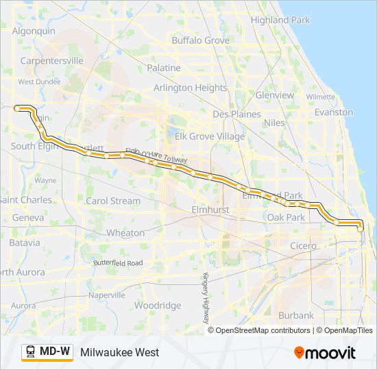 Mapa de MD-W de tren