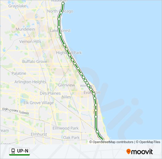 UP-N train Line Map