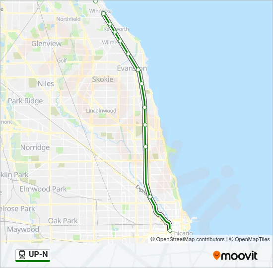 UP-N Train Line Map