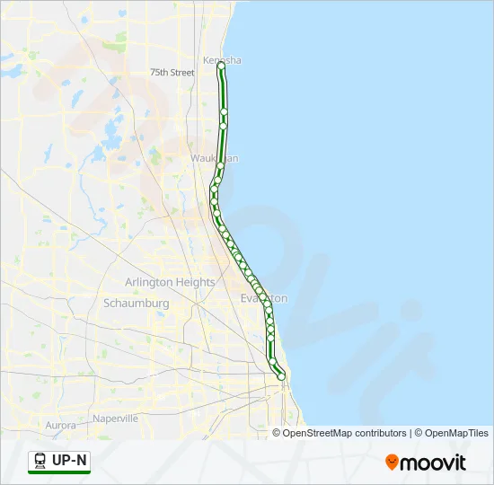 UP-N Train Line Map