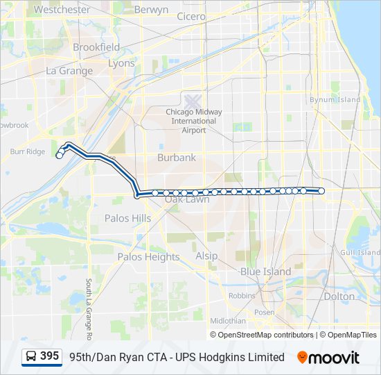 395 bus Line Map