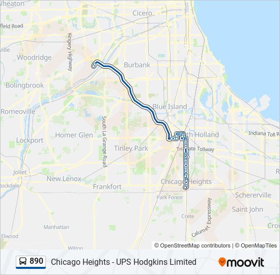 890 Bus Line Map