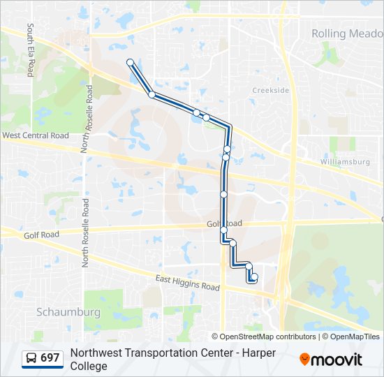 697 Bus Line Map