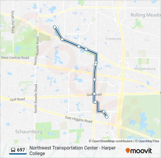 697 Bus Line Map