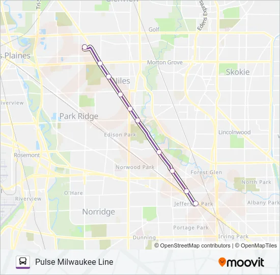 PULSE MILWAUKEE LINE Bus Line Map